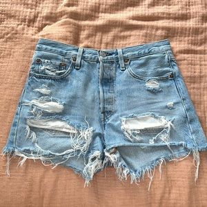 Levi’s 501 Distressed Denim Shorts